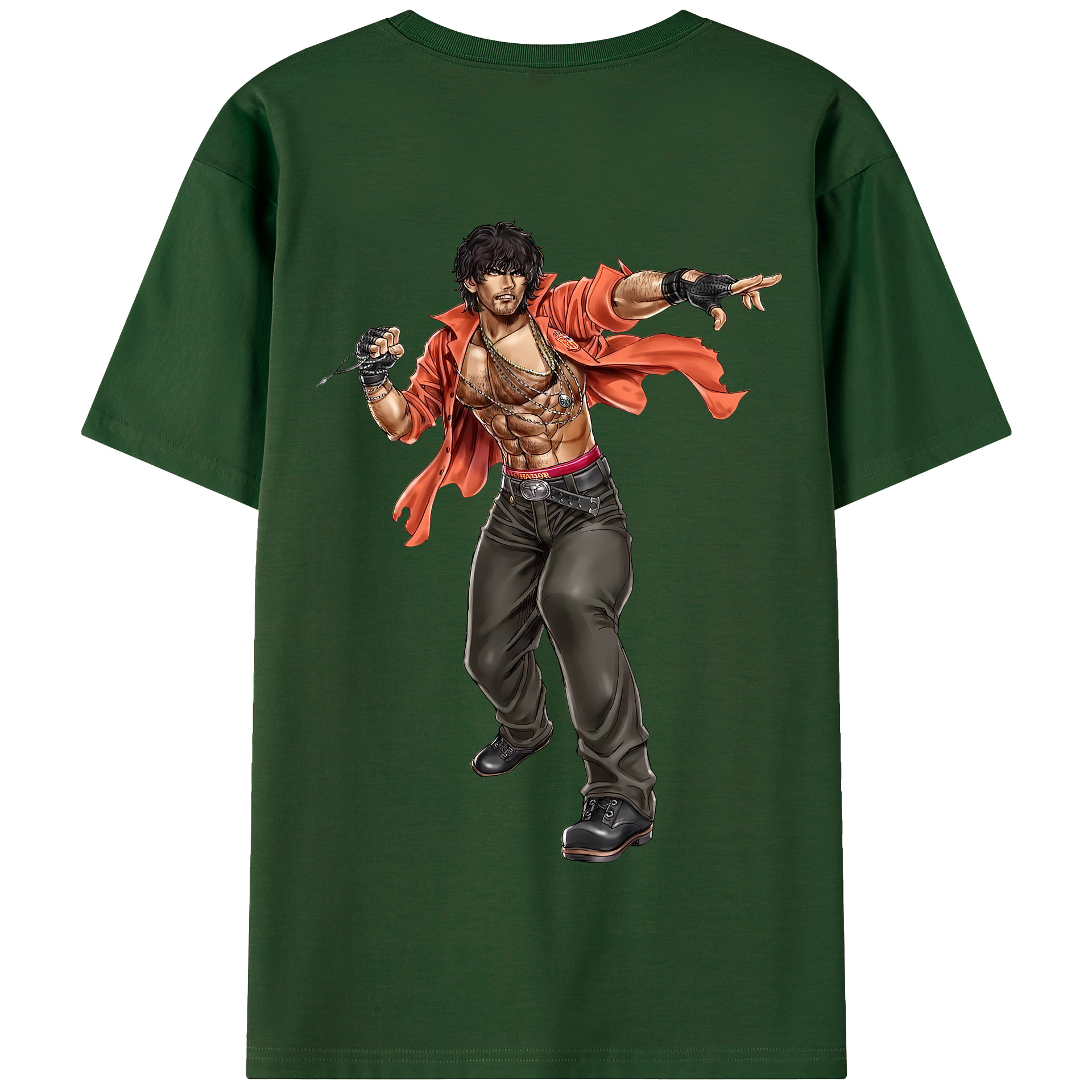 （画像用） 北斗の拳 Fist of the North Star 綿100％半袖Tシャツ（背面プリント）